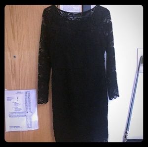 Long sleeve black lace
